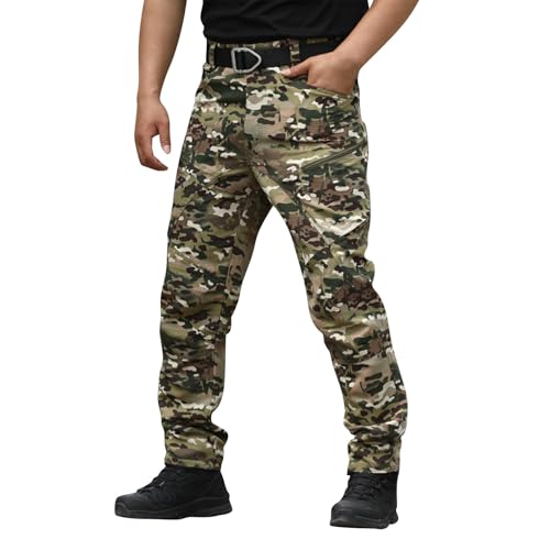 Generisch Outdoorhose Herren Sommer Wandern Leichte Wanderhose Stretch Hose Arbeits Wanderhosen Trekkinghose Hosen Jogginghose Für Cargo wasserdichte Lang Zip Cargohosen von Generisch