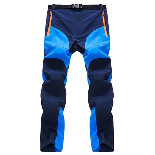 Generisch Outdoorhose Herren Stretch, Wanderhose Herren Sommer Leicht Lang, Trekkinghose wasserdichte Softshallhpse Winddichte Sommerhose Atmungsaktiv Freizeithose Bequeme Sporthose Mit Knopfleiste von Generisch