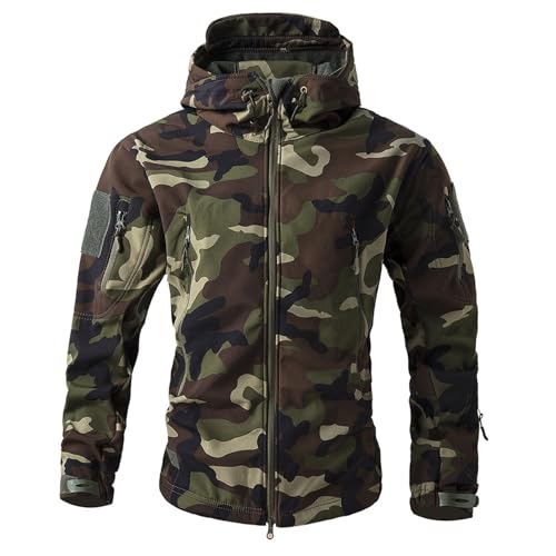 Generisch , Jagd Jacke Für Herren Kleidung Jagd Us Feldjacke Tarnjacke Leichte Windbreaker Taktische Feldjacke Herren Outdoor Cargo Jacken Winterjacke 3XL von Generisch