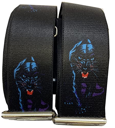 EDERER PANTHER Hosenträger - AUSTRIA - ÖSTERREICH 35mm Breit in H-Form mit 4 extra starken Clips/Panther schwarz ST-027 von EDERER