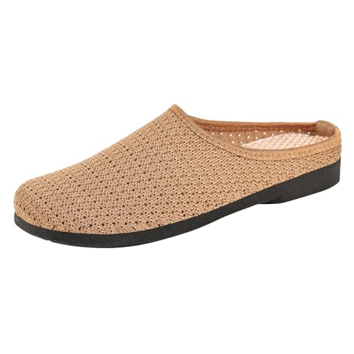 Generisch Pantoffeln Damen Schlupfschuhe Sommer Mesh Atmungsaktiv Leichtgewichts Slipper Einfarbig Weiche Sohle rutschfeste Hausschuhe Outdoor Beach Pool Freizeitschuhe 36-41 von Generisch