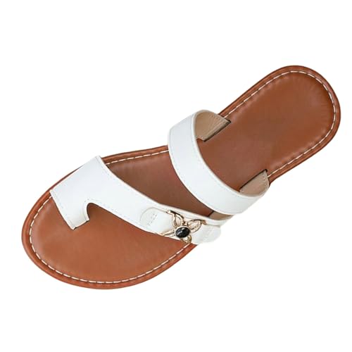 Generisch Pantoffeln Damen Sommer Zehentrenner Sandalen Hausschuhe Mit Weiches Fußbett Flip Flops Damen Elegant Bequem Sommerschuhe Römer Boho Sandaletten Freizeit Schlappen von Generisch