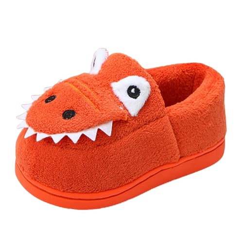 Generisch Pantoletten Kinder mit Cartoon Barfussschuhe Plüsch Warme Hausschuhe Mädchen Flauschig Filzpantoffeln mit Hinten Schuhe Schaum Sohle Winterschuhe Rutschfeste Herbst Slippers von Generisch