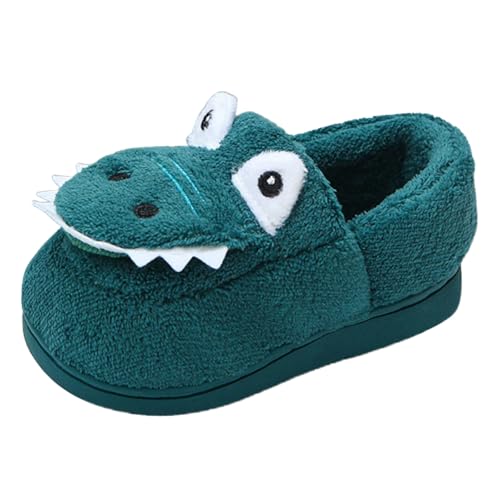 Generisch Pantoletten Kinder mit Cartoon Barfussschuhe Plüsch Warme Hausschuhe Mädchen Flauschig Filzpantoffeln mit Hinten Schuhe Schaum Sohle Winterschuhe Rutschfeste Herbst Slippers von Generisch