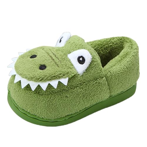 Generisch Pantoletten Kinder mit Cartoon Barfussschuhe Plüsch Warme Hausschuhe Mädchen Flauschig Filzpantoffeln mit Hinten Schuhe Schaum Sohle Winterschuhe Rutschfeste Herbst Slippers von Generisch