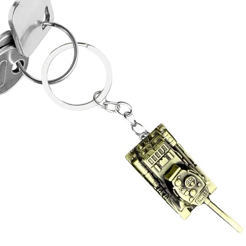 Generisch Panzer-Schlüsselanhänger | Panzer Kettenfahrzeug Panther Schlüsselanhänger | Panzer T34 Schlüsselanhänger Armee | Panzer-Modell-Schlüsselanhänger | Metall-Schlüsselanhänger Für Männer von Generisch
