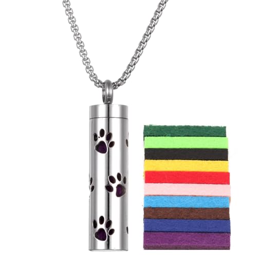 Generisch Parfüm Halskette Medaillon Anhänger | Diffusor-Halskette, Duft-Halskette – Ölschmuck Mit Diffusor-Pads, Beruhigende Aromatherapie-Anhänger-Halskette Für Männer Und Frauen von Generisch