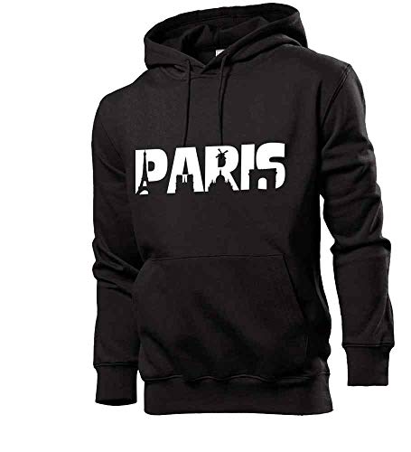 Generisch Paris Skyline Männer Hoodie Sweatshirt Schwarz M von shirt84