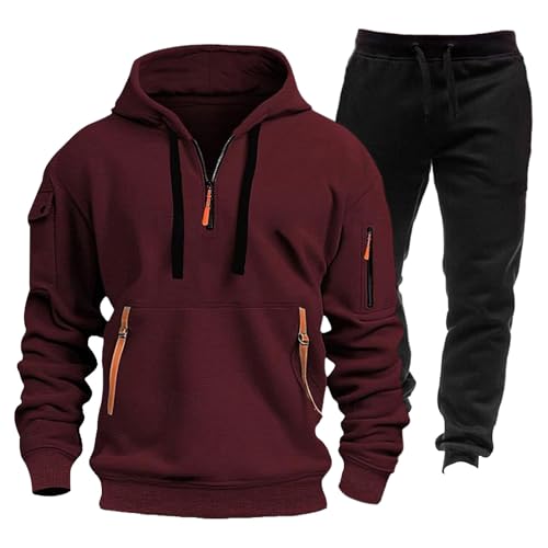 Generisch Partnerlook Pärchen Jogginghose Set Freizeit Anzug Herren Hausanzug Fleece Trainingsanzug Jogginganzug Baggy Jogging Anzug von Generisch