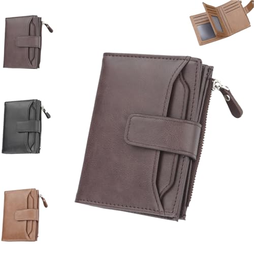 Generisch Peachloft Wallet, Peachloft Mens Wallet, Two-Fold Large Capacity, PU Leather Multi-Card Holder Anti-Theft Wallets for Men(Coffee) von Generisch