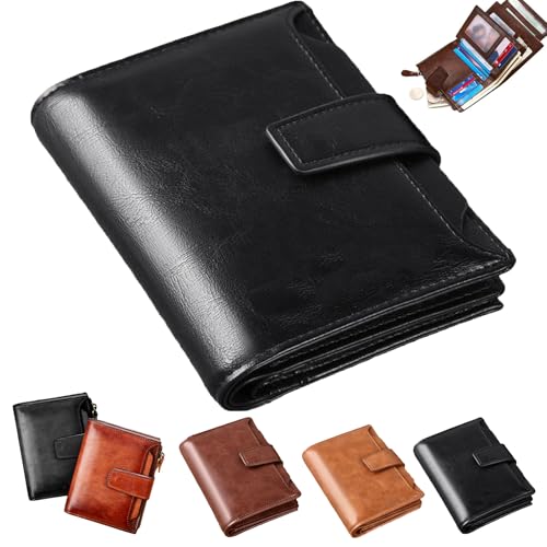 Generisch Peachloft Wallet,Peachloft Mens Wallet,Men's Blocking Bifold, Anti-Theft Protection Zipper Coin Pocket (Black) von Generisch