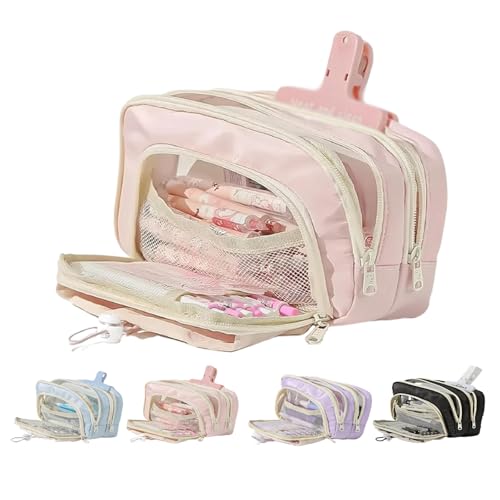 Generisch Pencil Case Big Capacity Pen Holder Large Opening Pencil Pouch Box Cute Aesthetic Drawstring Pen Case 2025 New (pink) von Generisch