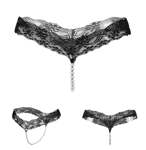 Generisch Perlen-String Spitze offen - Damen - One Size (S-L) - Schwarz - 1 Stück von Generisch