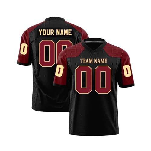 Generisch Personalisiert American Football Trikot, Custom Football Jersey Personalized Stitched/Printed Team Name & Number Sporthemden Men Women Youth von Generisch