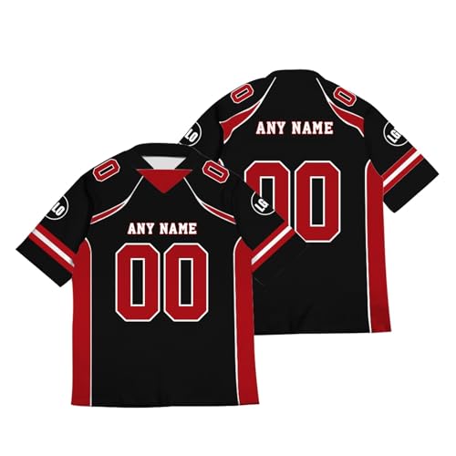 Generisch Personalisiert American Football Trikot Custom Football Jersey mit Team Name Nummer für Kinder Erwachsene Junge Mädchen Herrn Damen #028 von Generisch