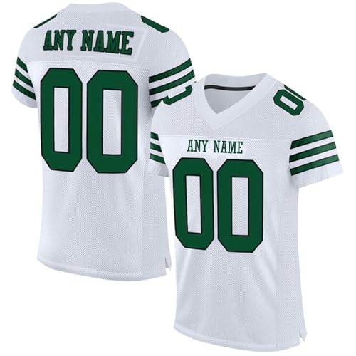 Generisch Personalisiert American Football Trikot Personalisierte Spieltrikots mit Name Nummer für Kinder Erwachsene Junge Mädchen Herrn Damen von Generisch