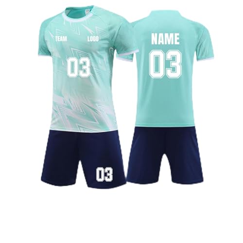 Generisch Personalisiert Trikot mit Eigenem Namen Nummer Logo, Fußball Trikots Shorts Set für Kinder/Erwachsene, Fussball Jersey Trainingsanzug für Junge Herren #4 Generisch Personalisiert Trikot mit Eigenem Namen Nummer Logo, Fußball Trikots Shorts Set für Kinder/Erwachsene, Fussball Jersey Trainingsanzug für Junge Herren #4 von Generisch