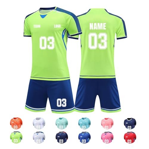 Generisch Personalisiert Trikot mit Eigenem Namen Nummer Logo, Fußball Trikots Shorts Set für Kinder/Erwachsene, Fussball Jersey Trainingsanzug für Junge Herren #7 Generisch Personalisiert Trikot mit Eigenem Namen Nummer Logo, Fußball Trikots Shorts Set für Kinder/Erwachsene, Fussball Jersey Trainingsanzug für Junge Herren #7 von Generisch