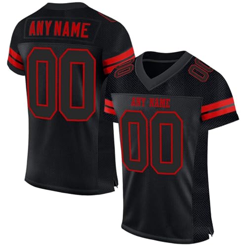 Generisch Personalisierte American Football Trikot für Herren,Custom Spieltrikots Atmungsaktiv Football Jersey mit Name Nummer Logo für Kinder Erwachsene Junge Mädchen von Generisch