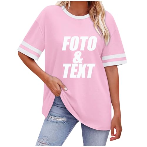 Generisch Personalisierte Tshirt Damen Longshirt Kurzarm Sommer T-Shirt Lang Selbst Gestalten T Shirts mit Foto Bedrucken Lassen Tunika Lose Damen-Oberteile mit Aufdruck Oberteile Baumwolle Rosa M Generisch Personalisierte Tshirt Damen Longshirt Kurzarm Sommer T-Shirt Lang Selbst Gestalten T Shirts mit Foto Bedrucken Lassen Tunika Lose Damen-Oberteile mit Aufdruck Oberteile Baumwolle Rosa M von Generisch