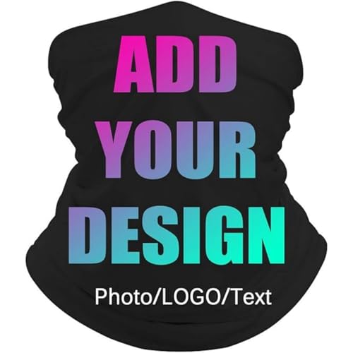 Generisch Personalisierte Winter Loop Schal Herren & Damen，Fleece Schlauchschal Halswärmer Halstuch Winddicht Ski Maske Warmer für Outdoor Skifahren Motorrad Laufen Radfahren von Generisch