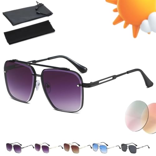 Generisch Pickelect Sunglasses, Retro Gradient Sunglasses UV400 Protection, Gradient Sunglass for Women Men (Purple-B) von Generisch
