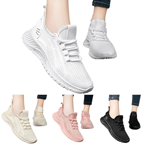 Generisch Plateau Sneaker Damen Atmungsaktiv Leicht Mesh Turnschuhe Sneaker & Sportschuhe Für Damen Slip In Walkingschuhe Breite Füße Laufschuhe Mit Dämpfung Joggingschuhe rutschfest Sneakers Bequem von Generisch