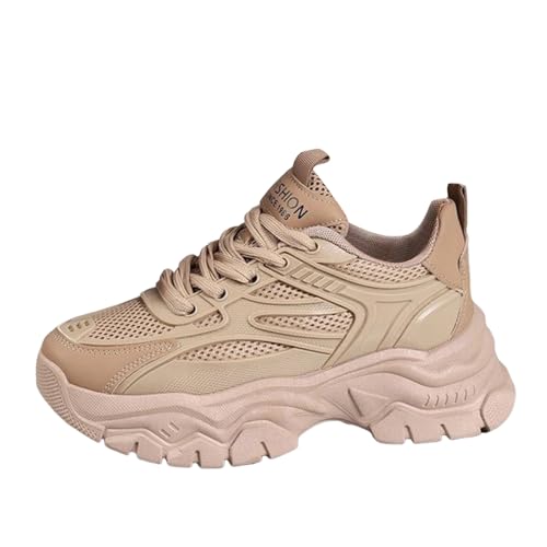 Generisch Plateau Sneaker Damen Chunky Platform Schuhe Sneakers-Plateau-Sneaker Weiß Keilabsatz Campus Hellblaue Sneakers Pinke Hohe von Generisch
