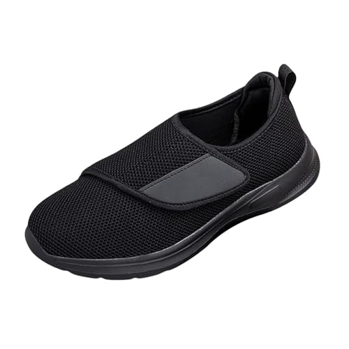 Generisch Plateau Sneaker Damen Stoff Orthopädische Schuhe Herren/Damen Unisex Sneaker Leicht Bequeme Breite Füße Ohne Schnürsenkel Walkingschuhe Weiche Freizeit Weite Orthopädische Damen Weite H von Generisch