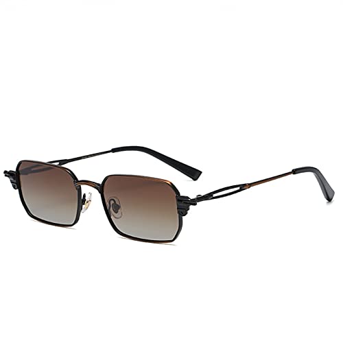 Generisch Polarized Metal Small Frame Square Woman Sunglasses Sports Driving Driver Commuter Trend UV400 Sunglasses Gift(D) von Generisch