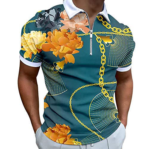 Generisch Poloshirt Herren Kurzarm Polohemd Atmungsaktiv Polo Arbeitsshirt Sommer Shirt Golf Top Sport Poloshirt Herren 3XL Mens Polo Shirt Branded von Generisch