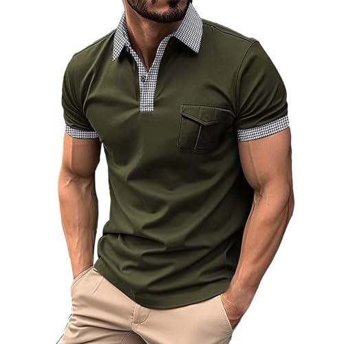 Generisch Poloshirt Herren Kurzarm Polohemd Stickerei Einfarbig Baumwoll Polo T-Shirt Poloshirt Herren Poloshirt Generisch Poloshirt Herren Kurzarm Polohemd Stickerei Einfarbig Baumwoll Polo T-Shirt Poloshirt Herren Poloshirt von Generisch