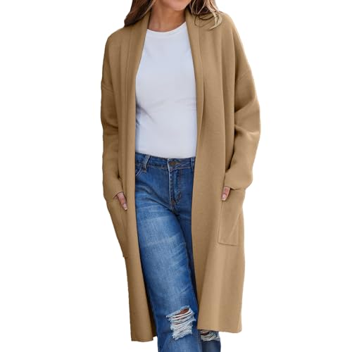 Generisch Poncho Damen elegant Strickjacken für Damen Winter Damen Strickjacke günstig Weste Damen Strick Weste Damen lang Strick Cardigan Damen Dicke Strickjacke Damen Prime of Day von Generisch