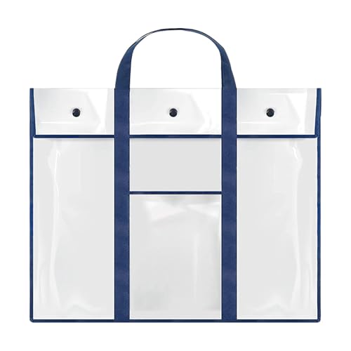 Generisch Poster Holders Storage, Clear Waterproof Art Organizer Bag, 31.5x25.59 Inches, PVC Bulletin Board Holder with Handle, Large Storage for Sketching, Drawing, Blueprint von Generisch