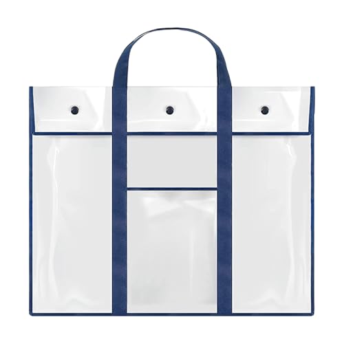 Generisch Poster Storage Bag, Clear Waterproof Organizer, PVC Bulletin Holder, Sturdy Handle Design, Perfect for Sketching Drawing and Artwork Protection, 31.5x25.59 inches von Generisch