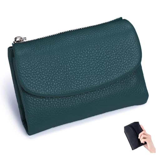 Generisch Presencte Unisex Pebble Leather Wallet, Unisex Pebble Real Leather RFID Wallet, Coin Card Purse with Credit Card Holder (#E) von Generisch