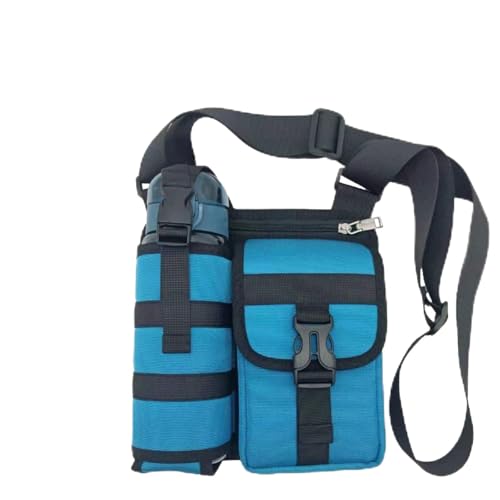 Generisch Prevalente Umhängetasche, Prevalentn Umhängetaschen mit Wasserflaschenhalter, Outdoor-Sport-Workout-Crossbody-Geldbörse(Blue B) von Generisch