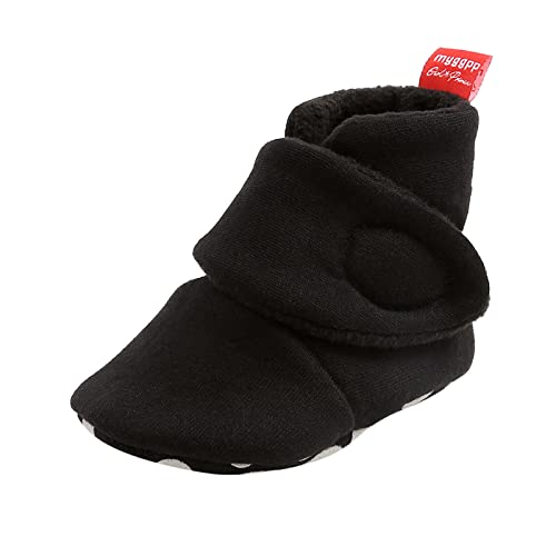 Generisch Prewalker Baby Stiefel Booties Schnee Jungen weiche Schuhe Kleinkinder wärmende erste Säuglingsbabyschuhe Sneaker Junge (Black, 6-12 Months) von Generisch