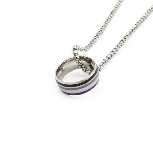 Generisch Pride Ring-Halskette (Diversity) Asexuell / 50 cm von Generisch