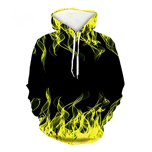 Generisch Prime to Day 2024 Wann Kapuzenpullover Herren Flamme Audruck Hoodie Fleece Pullover mit Kapuze Freizeit Langarm Sweatshirt Autumn Sport Fleecepullover Winter Kapuzenpulli für von Generisch