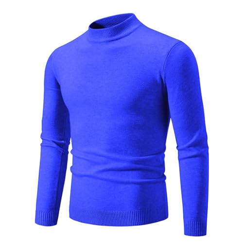 Generisch Prime to Day Deals Today 2024 Strickpullover Herren Winter Stretch Rollkragenpullover Halber Rollkragen Pullover Plus Size Feinstrick Sweater Warm Langarm Winterpullover Basic Einfarbig von Generisch