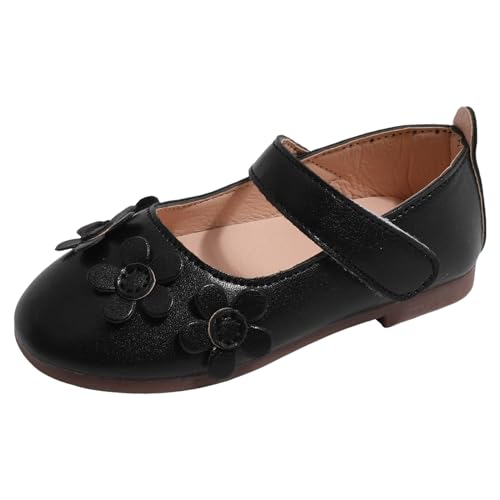 Generisch Prinzessin Schuhe Mädchen Breathable Leather Flower Schuhe runde Zehen Glitzernde Kristallverzierungen mit Funkelnden Steinen für Frühling Ballerinas von Generisch