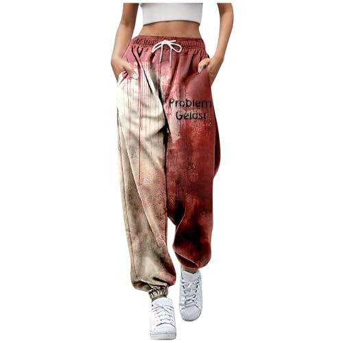 Generisch Problem Gelöst Jogginghose Damen High Waist Blutiges Sporthose Horror Hose Freizeithosen mit Taschen und Kordelzug Halloween Sweathose Joggpants 1 Generisch Problem Gelöst Jogginghose Damen High Waist Blutiges Sporthose Horror Hose Freizeithosen mit Taschen und Kordelzug Halloween Sweathose Joggpants 1 von Generisch