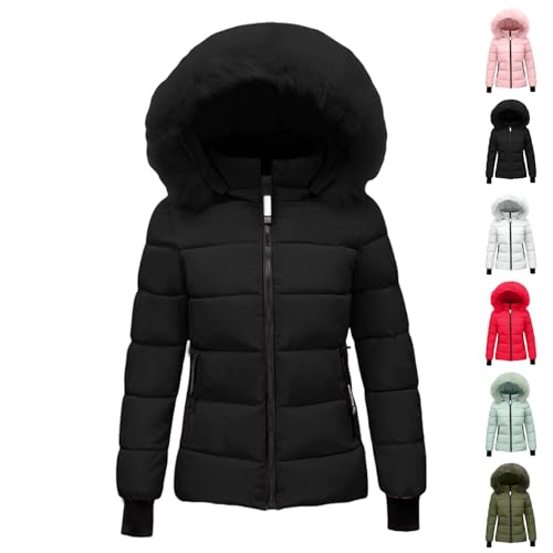 Generisch Puffer Jacke Damen Puffer Jacke Winter Winterjacke Warm Wintermantel Steppmantel Leicht Steppjacke Übergangsjacke Kurz Pufferjacke Daunenjacke Mantel Outdoor Damen Parka Übergang von Generisch