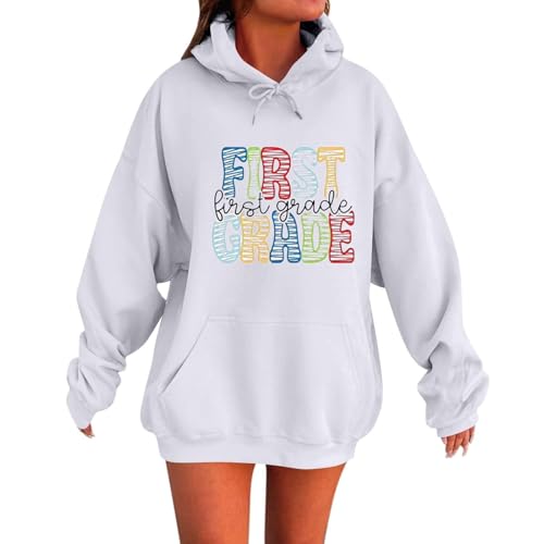 Generisch Pulli Damen Hoodies Pullover Kapuzenpullover Sweatshirt Pulli Zweifarbige Longsleeve Tops Doppelte Kapuzenpulli Casual,Rollkragenpullover Damen,Bequem und weich von Generisch