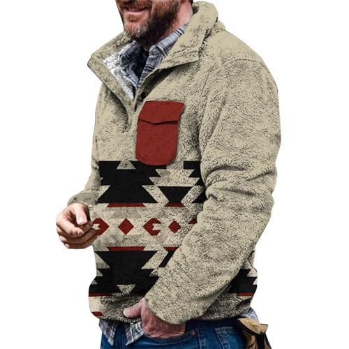 Generisch Pulli Herren Oversize mit Rundhalsausschnitt Kapuzenpullover Bequem Einfarbig Oberteile Basic Fleece Sweatshirt Casual Weich Sweatjacke Passform Fashion Loungewear Strickpullover von Generisch