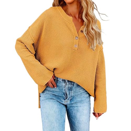Generisch Pullover Damen Casual Strickpullover Winter Rundhals Lose Pulli Warm Outwear Pullover Oberteile Oversize Pullover Pullover Schwarz Damen Warm Sweatshirt Schwarz Weiss Damen von Generisch