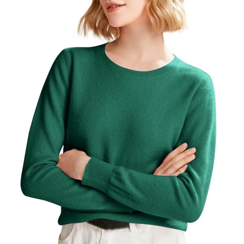 Generisch Pullover Damen Elegant Wollpullover Warm Winterpullover Winter Strickpullover Rundhals Langarm Sweatshirt Damenpullover Thermo Feinstrickpullover Sweater Dirndl Sale von Generisch