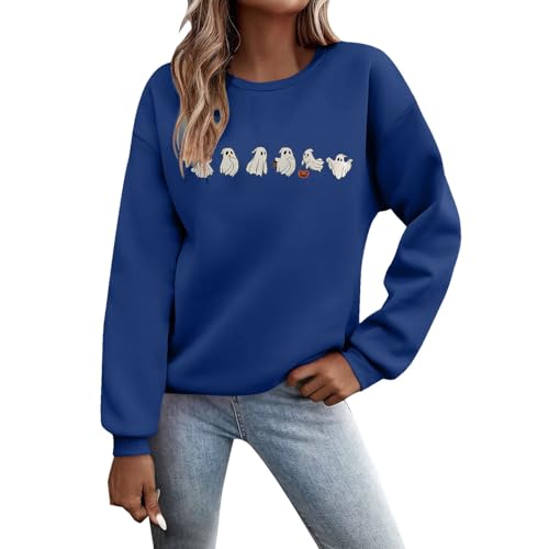 Generisch Pullover Damen Sweatshirt Briefe Drucken Langarm Rundhals Pulli Herbst Winter Frauen Buchstaben Druck Locker Casual Oberteil Sport Streetwear Sweatshirts ohne Kapuze Bluse Tops von Generisch