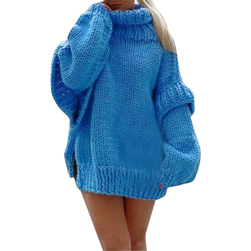 Generisch Pullover Damen Winter Oversize Pullover Kaschmir Damen Strickpullover Damen weiß Oberteile Damen Basic Pullover Damen Damen Longpullover Women's Jumpers The Deal von Generisch